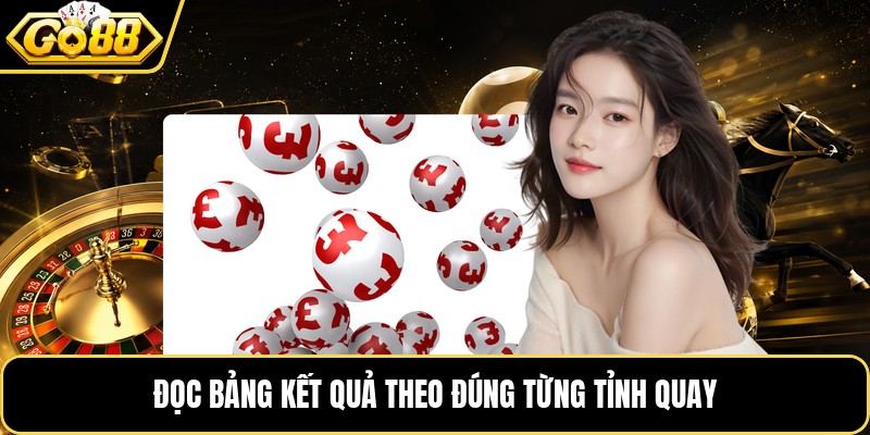 Đọc bảng kết quả theo đúng từng tỉnh quay