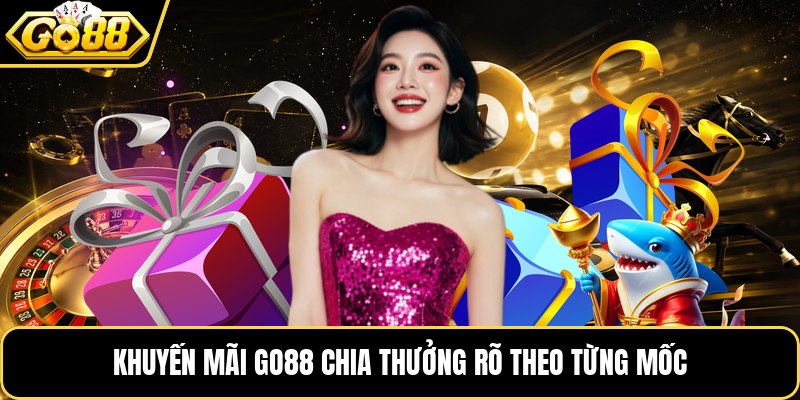 Khuyến mãi GO88 chia thưởng rõ theo từng mốc