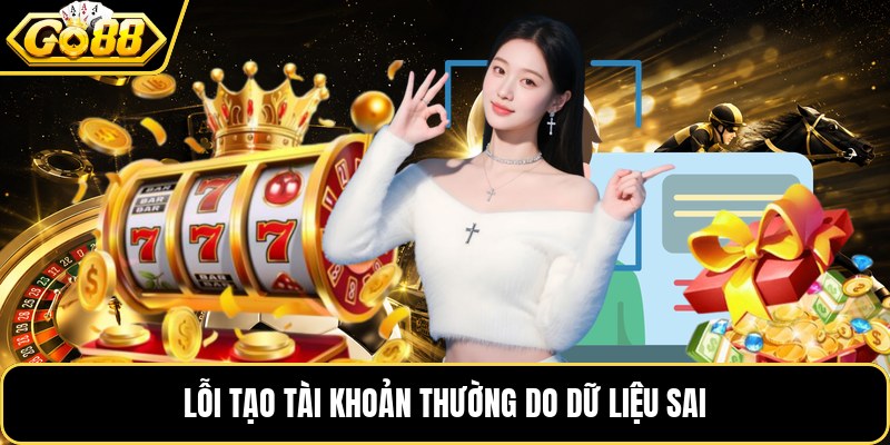 Lỗi tạo tài khoản thường do dữ liệu sai