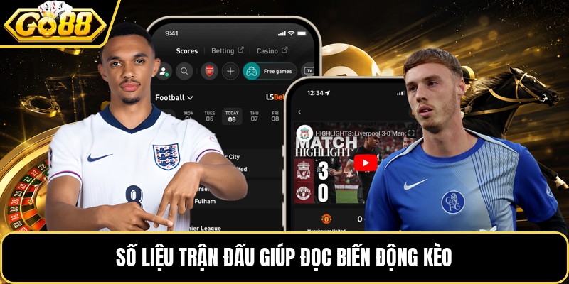 Số liệu trận đấu giúp đọc biến động kèo Số liệu trận đấu giúp đọc biến động kèo
